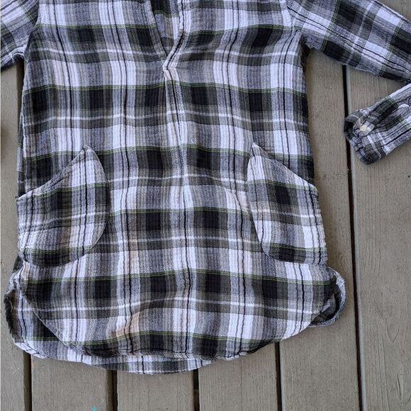 CP Shades Green Plaid Teton Tunic size Medium 100% Cotton, Rustic,‎ Casual - Picture 3 of 8